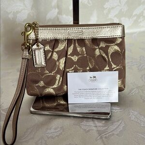 Coach Monogram Wristlet